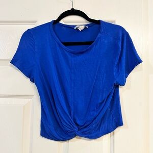 Blue cropped shirt - Large
